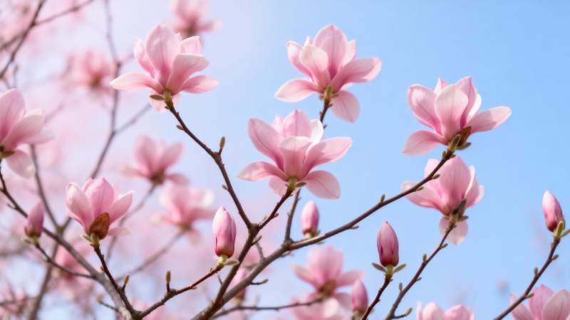 玉兰花绽放图片