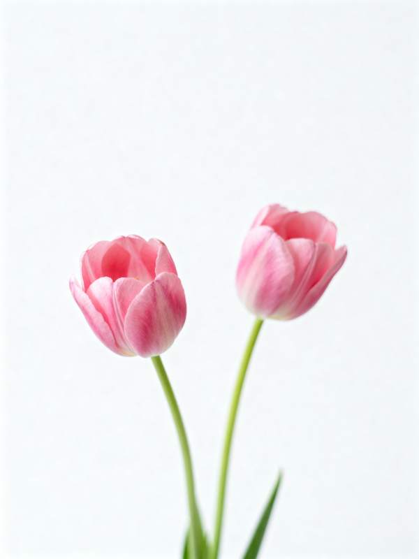 粉红郁金香绽放图片