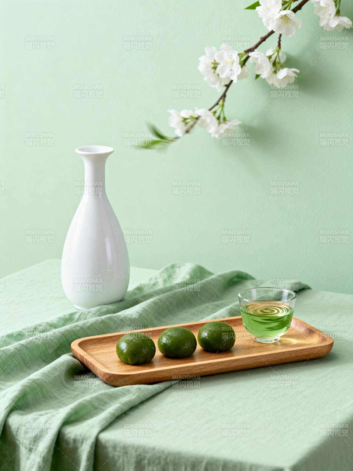 春日茶点静谧景图片