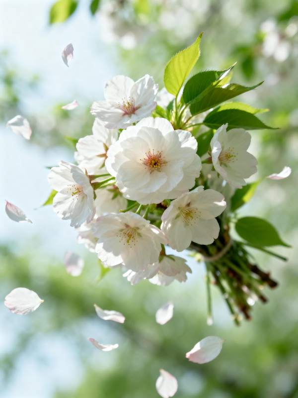 樱花纷飞春意浓图片