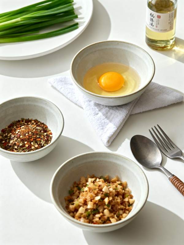 早餐食材准备中图片