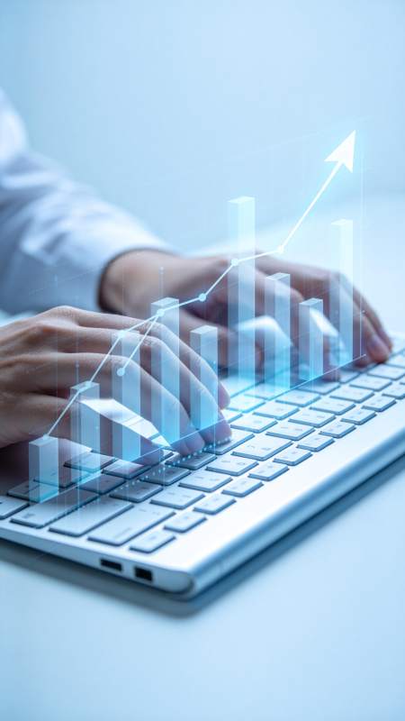 数据增长趋势图图片