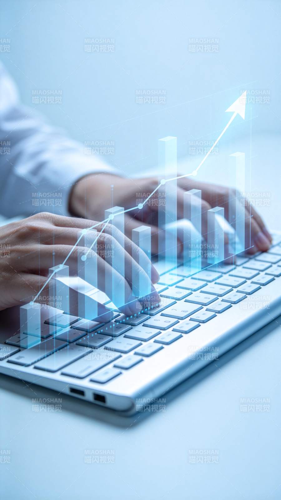 数据增长趋势图图片