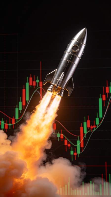 火箭腾飞 股市飙升图片