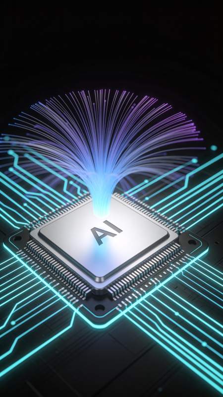 AI芯片光芒四射图片