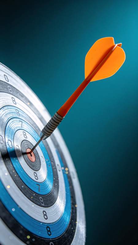 精准命中靶心图片