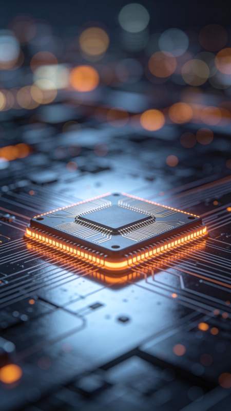 芯片光芒闪耀图片