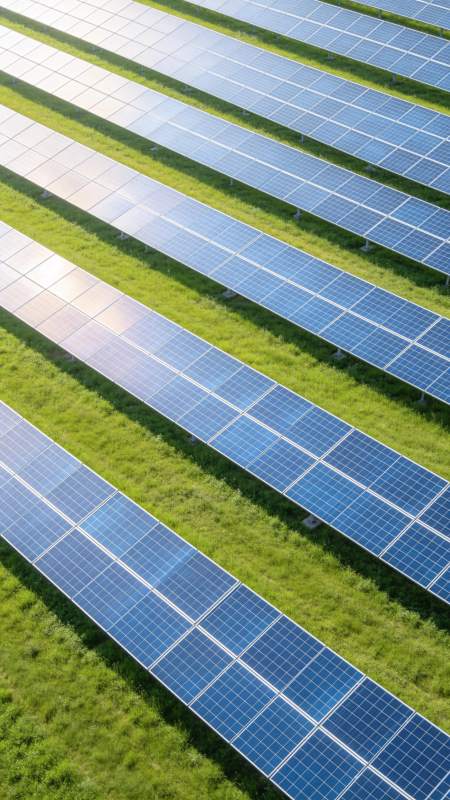 光伏电站绿意盎然图片