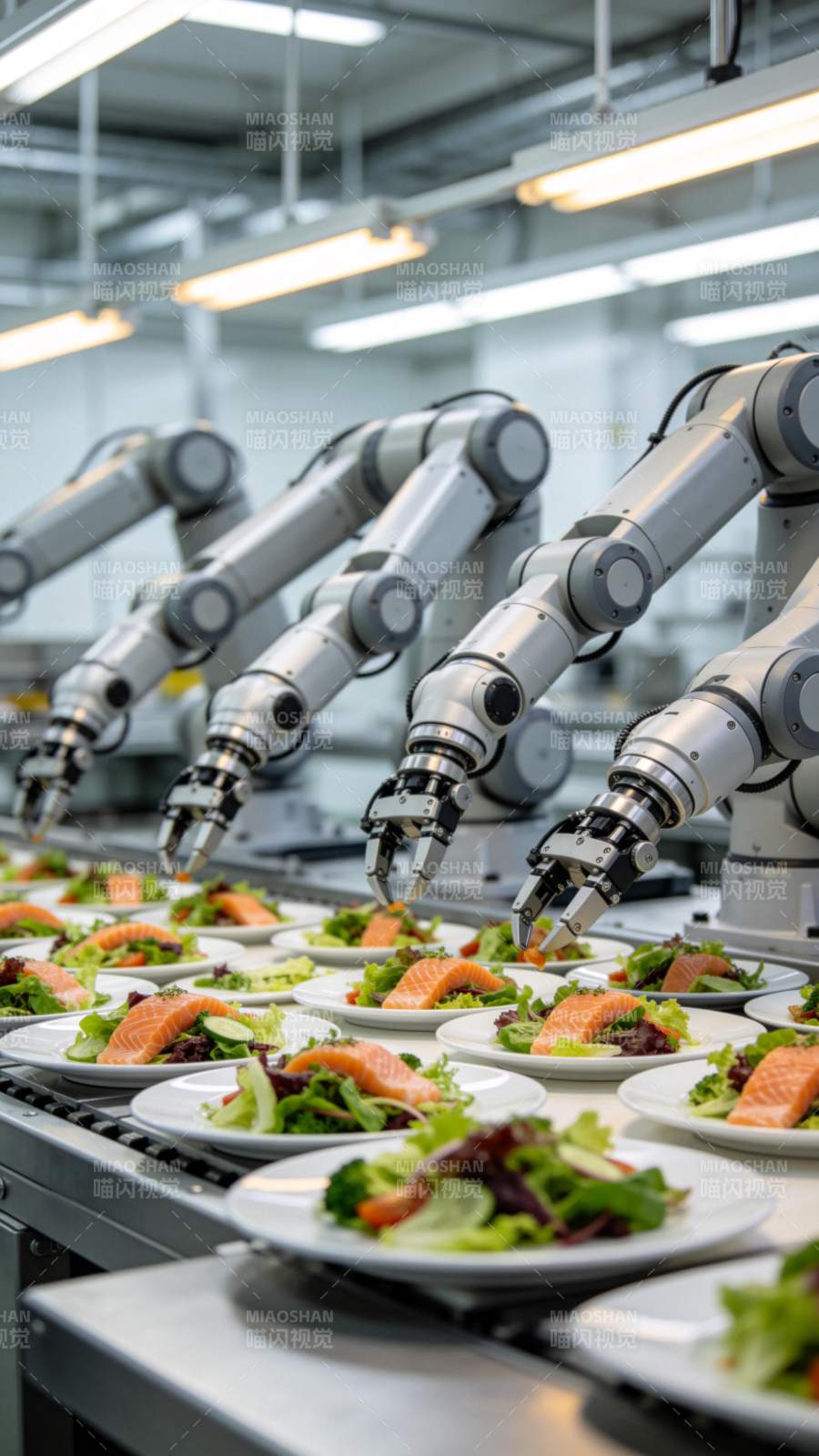 机器人烹饪沙拉图片
