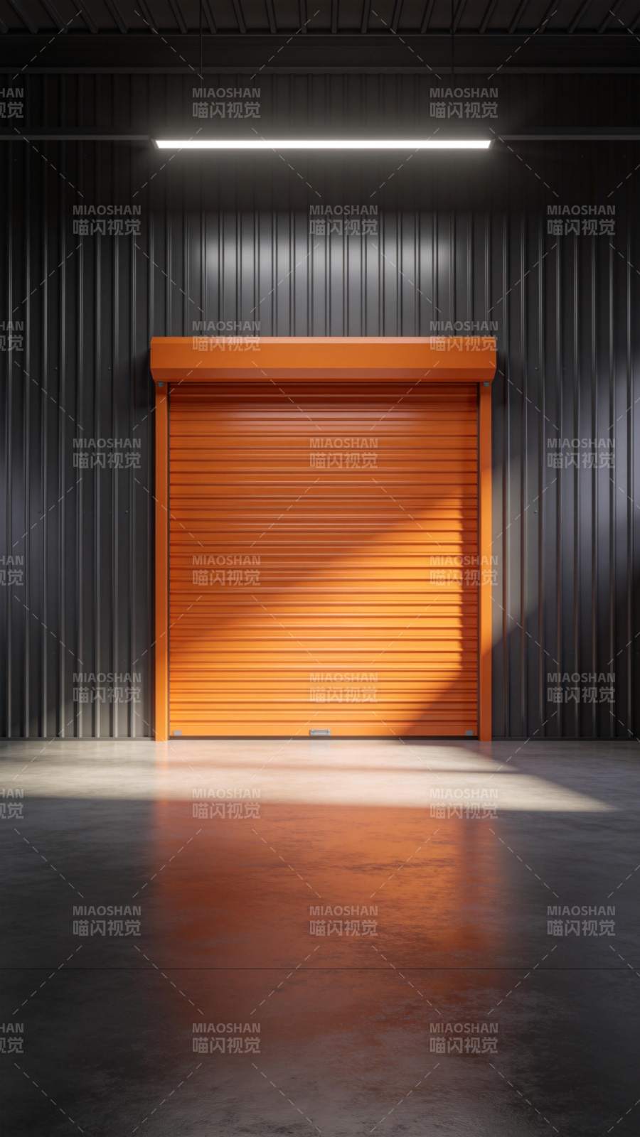 橙色卷帘门图片