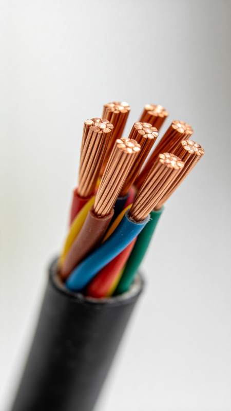 多芯电缆特写图片