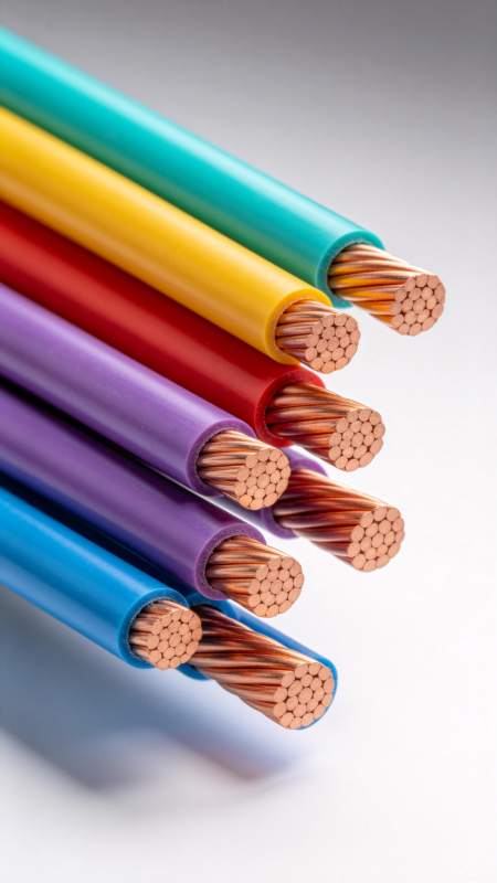 多彩电线特写图片