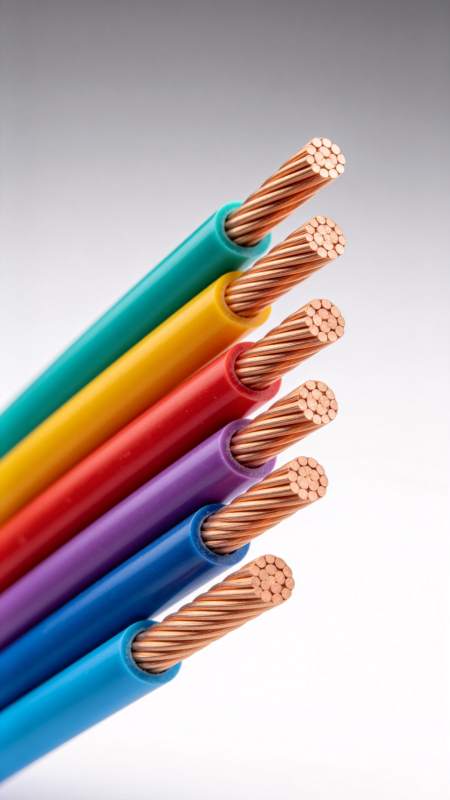 多彩电线特写图片