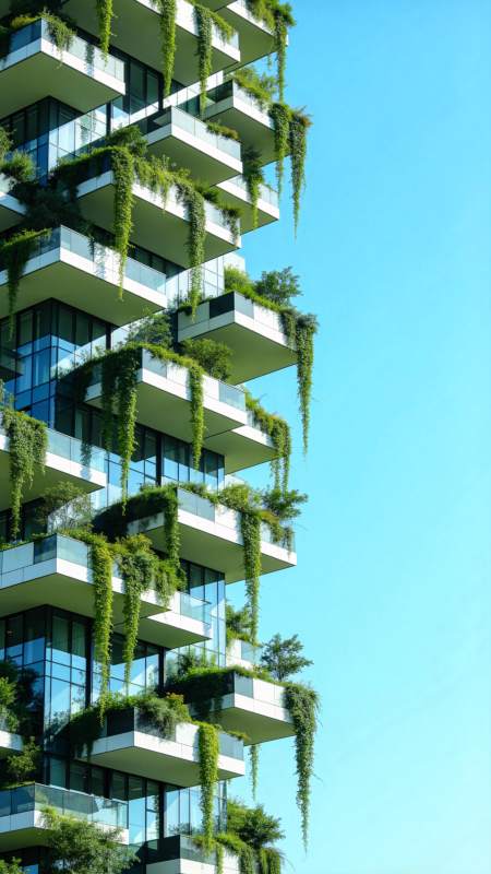 绿植环绕的现代建筑图片