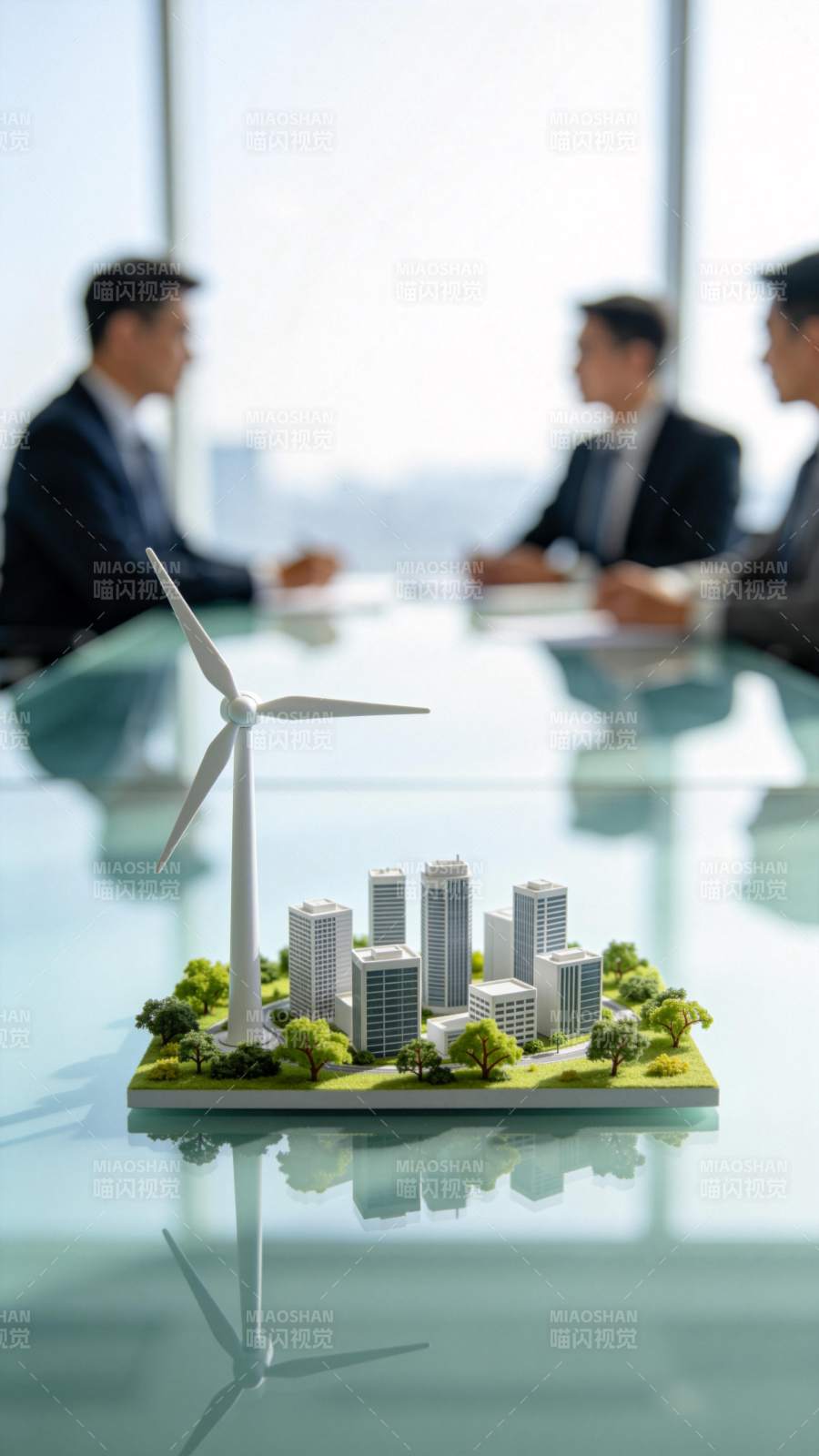 绿色能源城市模型图片