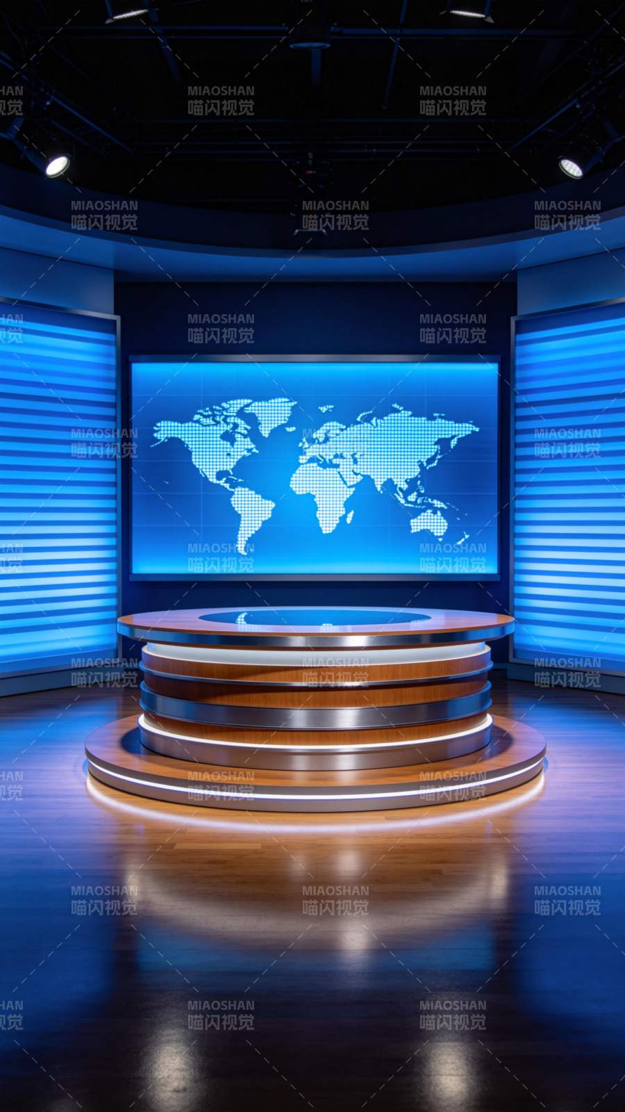 新闻演播室全景图片
