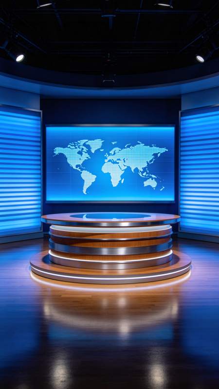 新闻演播室全景图片