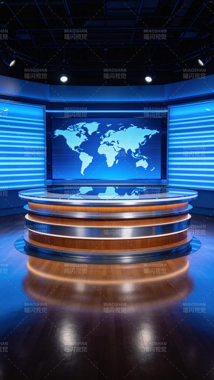 全球新闻演播室图片