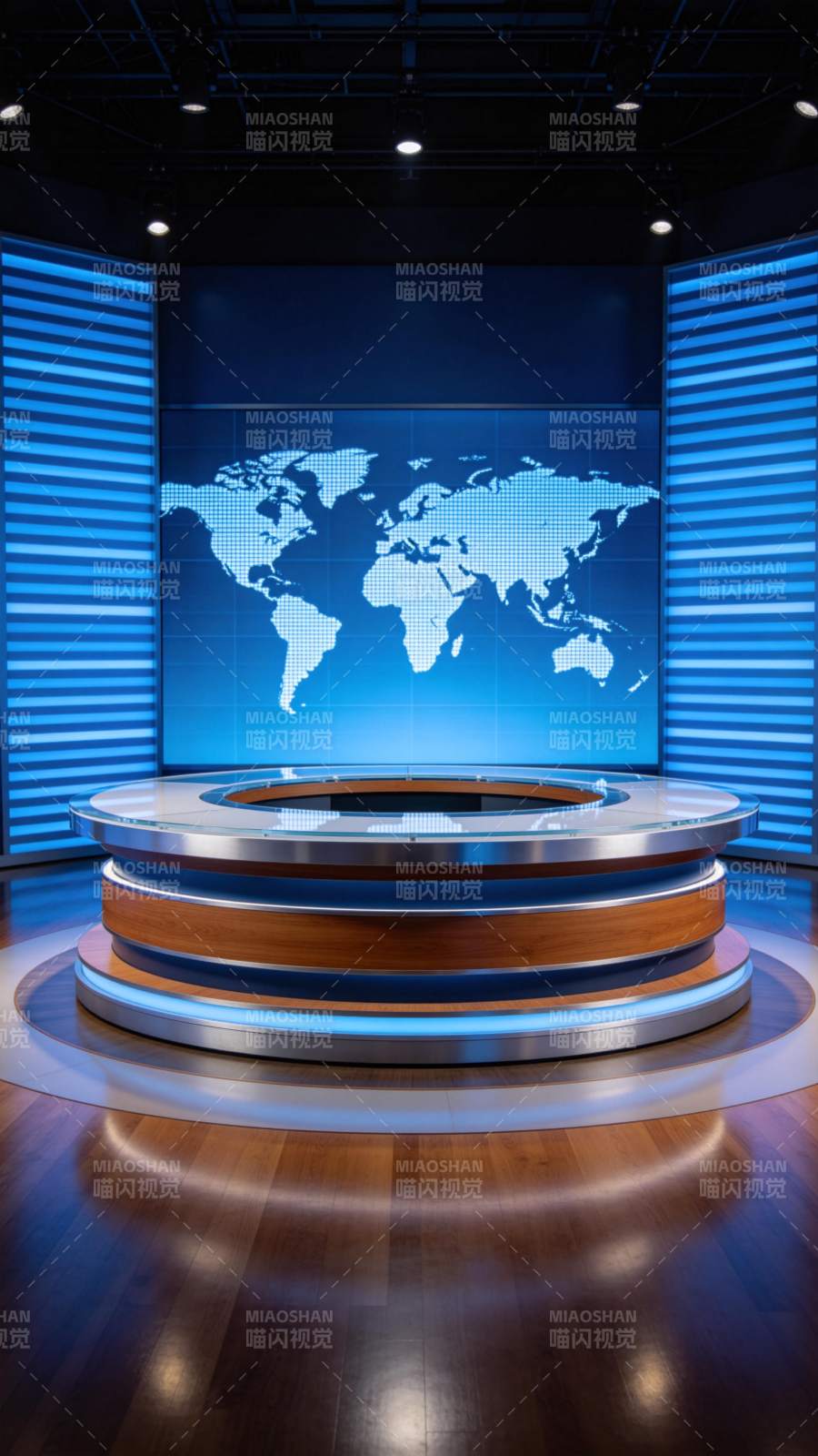 全球新闻演播室图片