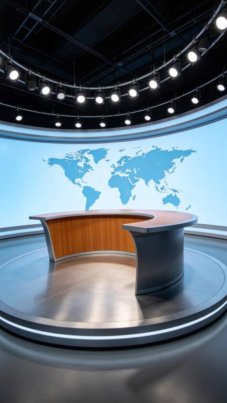 全球新闻演播室图片