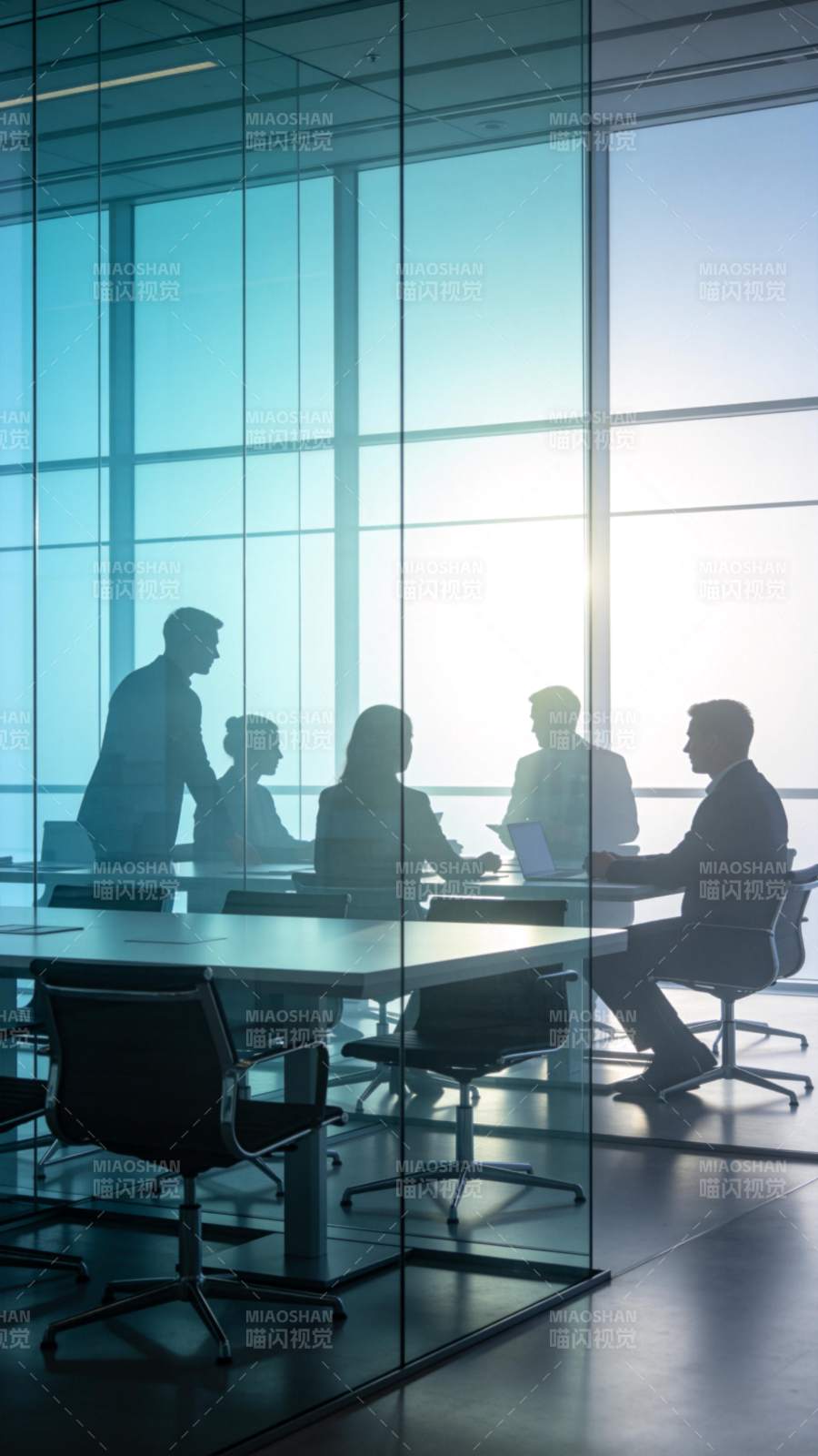 商务会议剪影图片