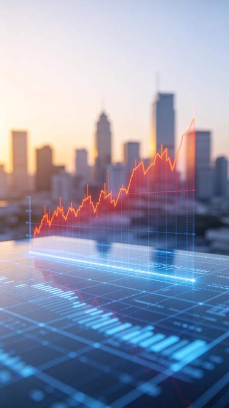 城市金融增长图图片