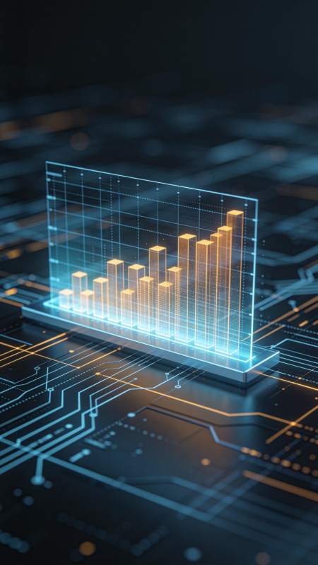 科技数据增长图图片