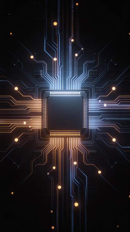 芯片电路光效图图片