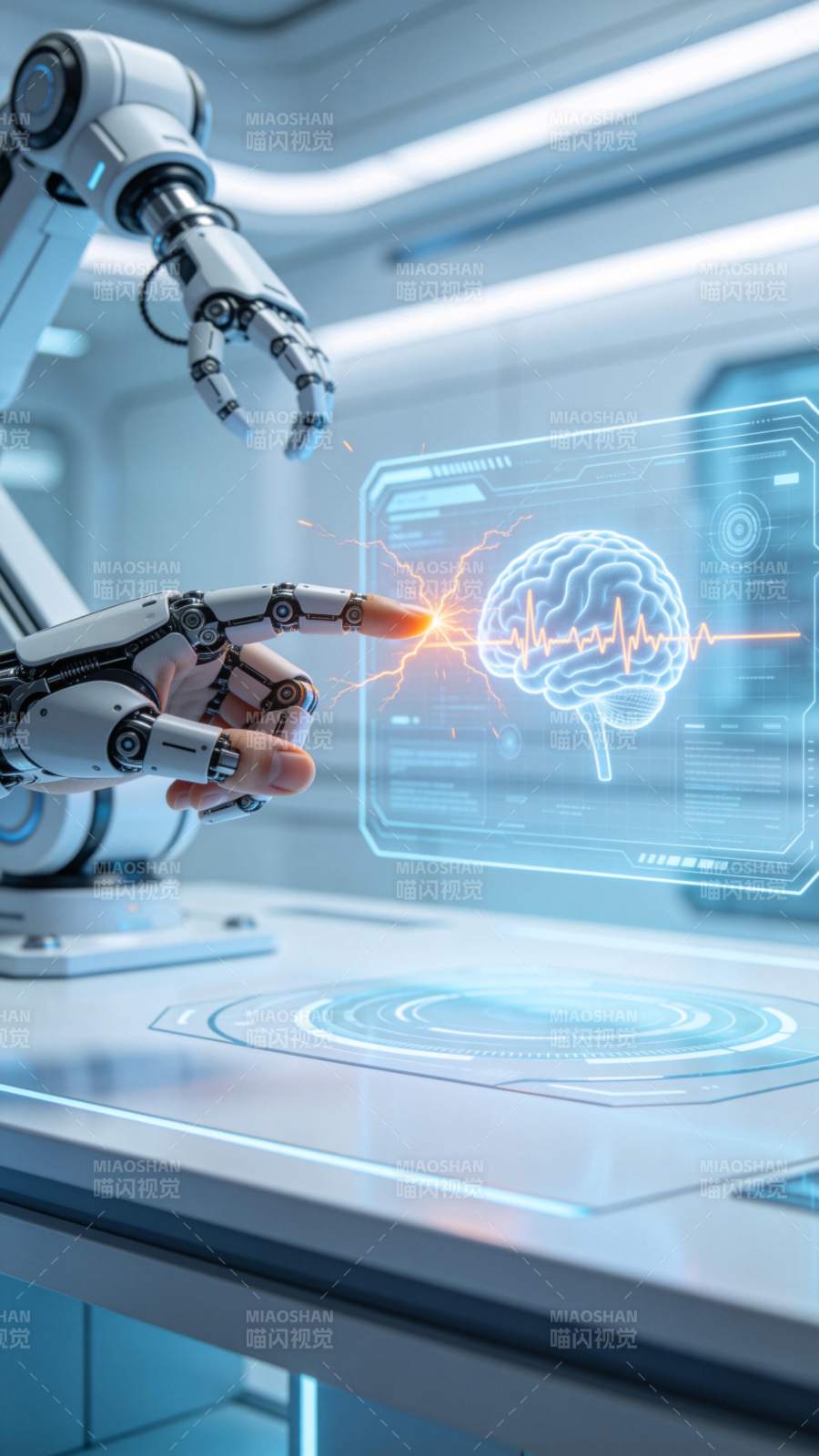 机械手触脑电图图片