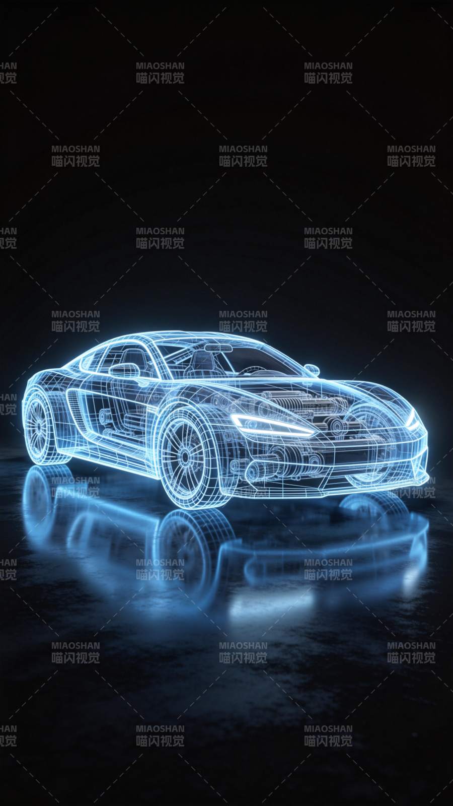 未来跑车光影图图片