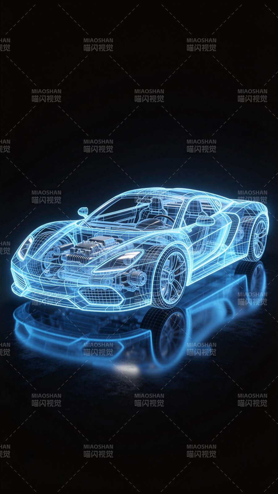 未来跑车光影图图片