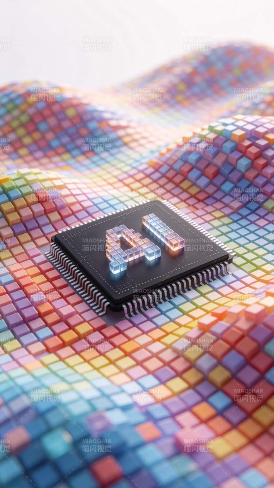 AI芯片炫彩未来图片