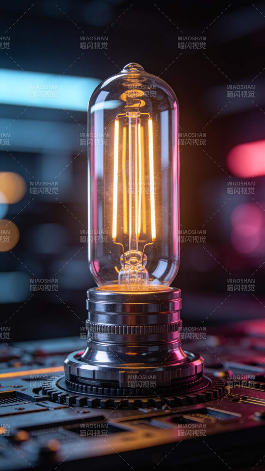 复古灯泡科技感图片