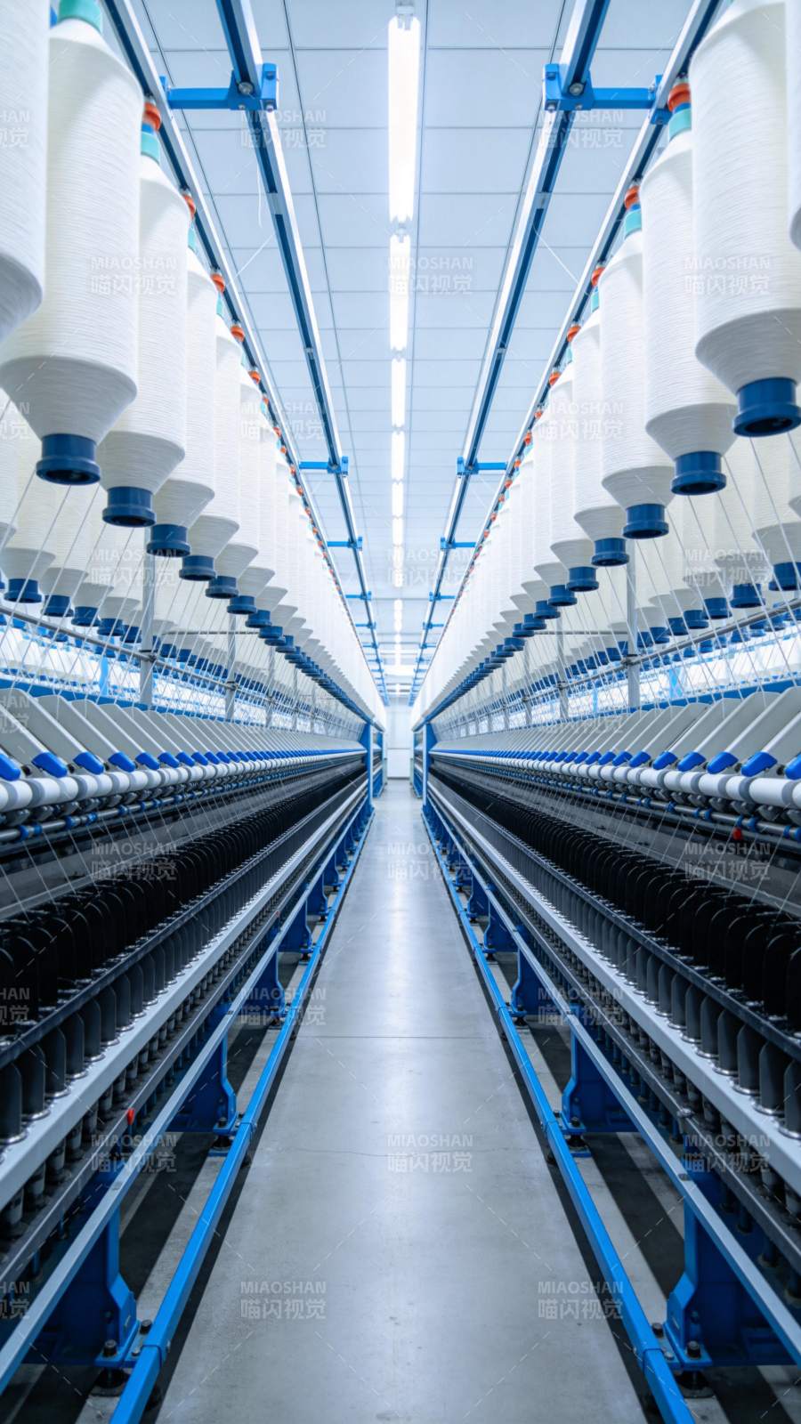 现代化纺纱车间图片