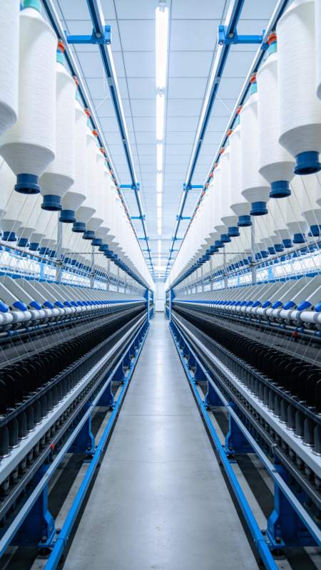 现代化纺纱车间图片