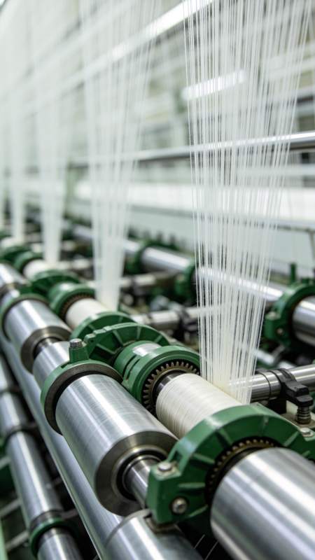 纺织车间纺纱机图片