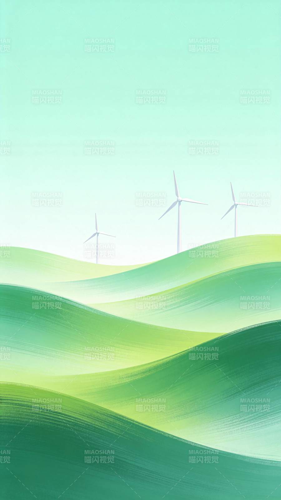绿野风车图片