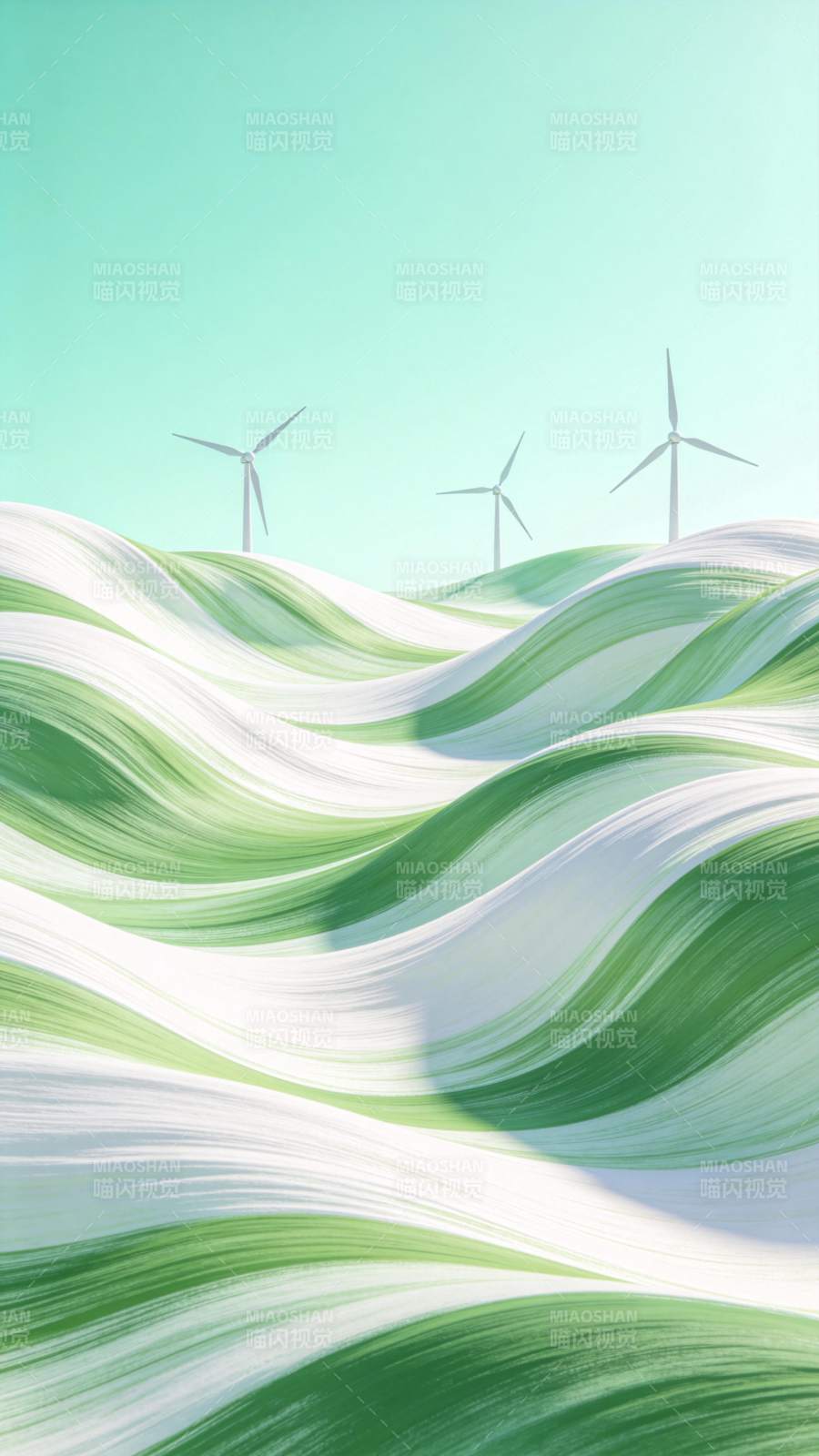 绿浪风车图片