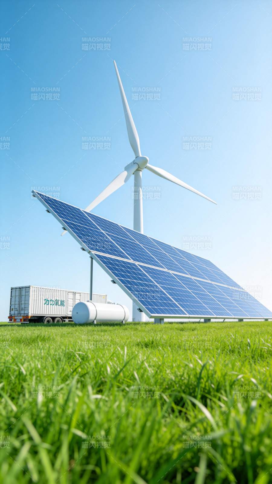 绿能共生 风光互补图片