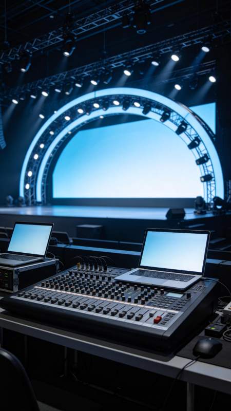 舞台音响控制台图片