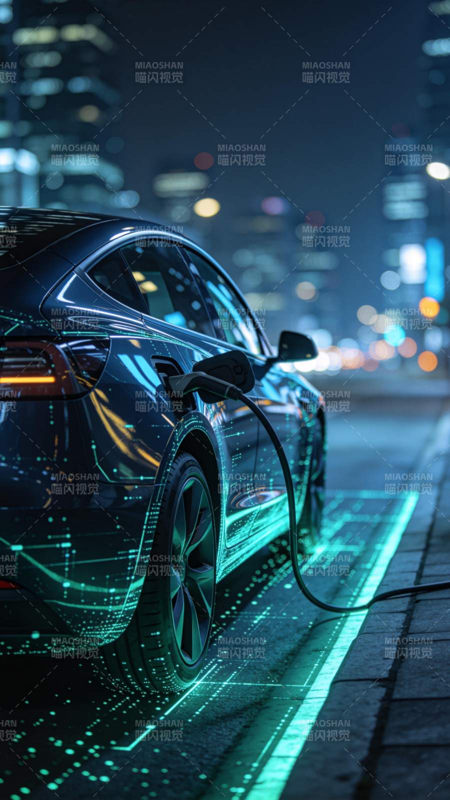 未来之夜 电车充电图片