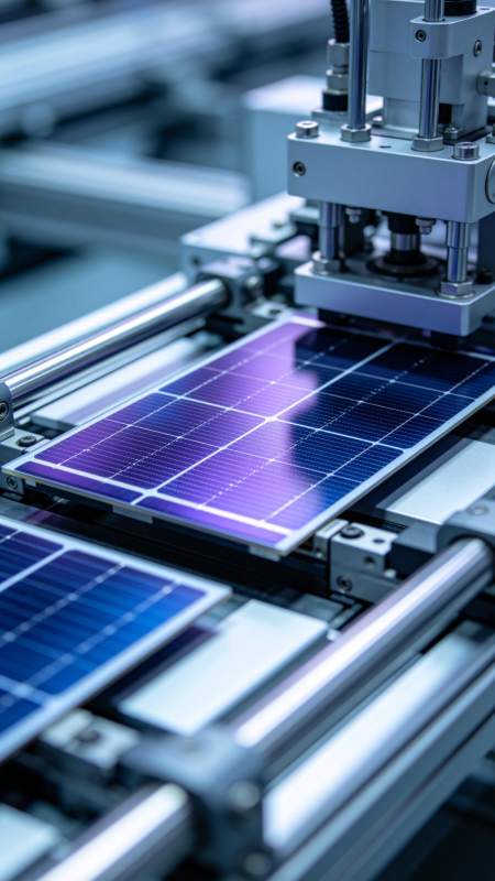 光伏板自动化生产图片