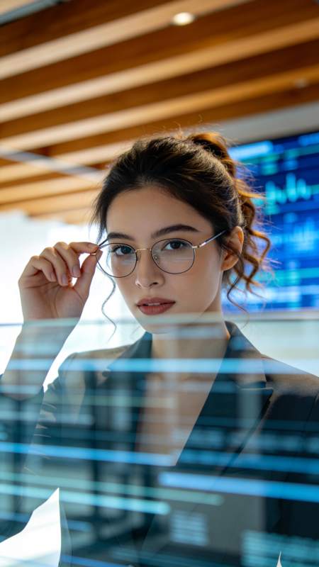 职场女性专注工作图片