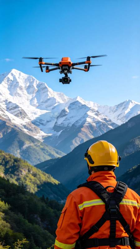 无人机山地救援图片