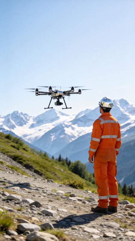 无人机巡山作业图片