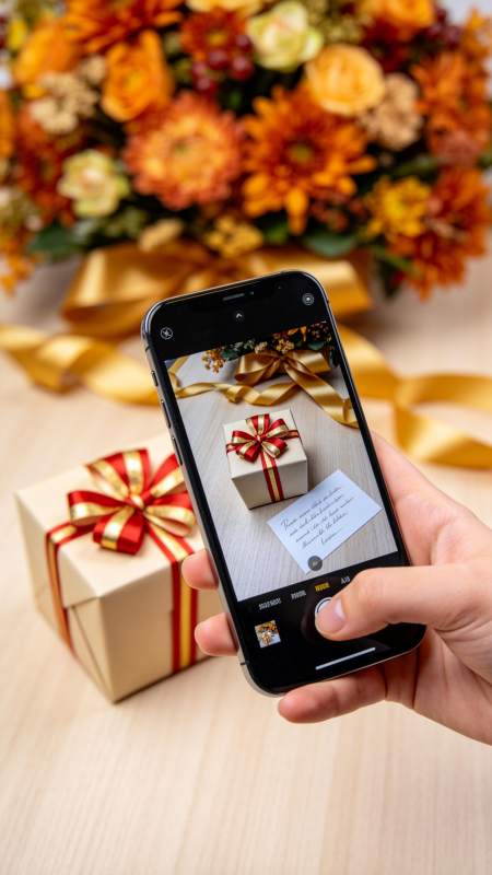 手机拍摄礼物瞬间图片