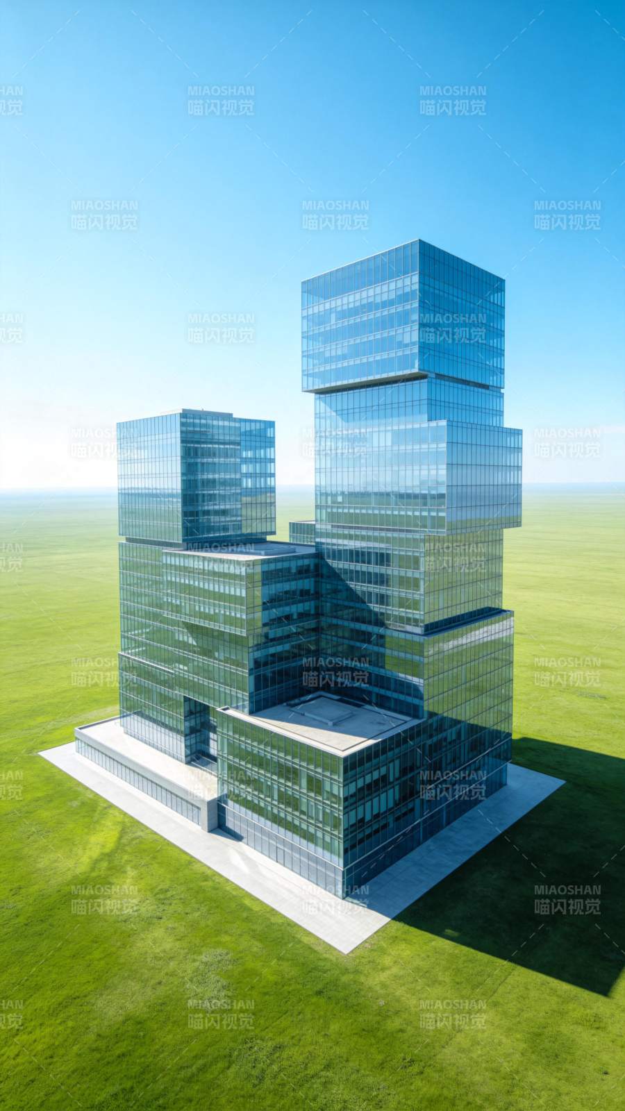 现代玻璃建筑群图片