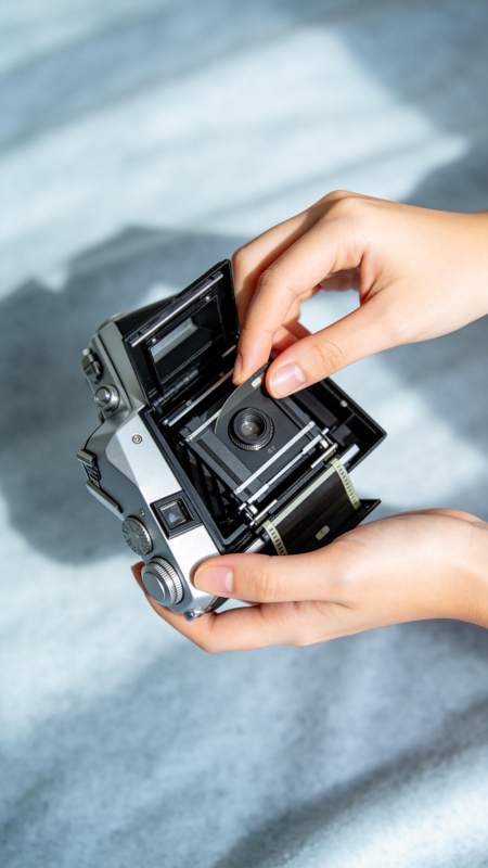 胶片相机换卷图片