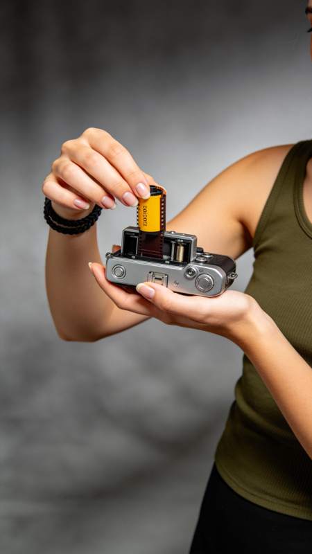 胶片相机换卷图片