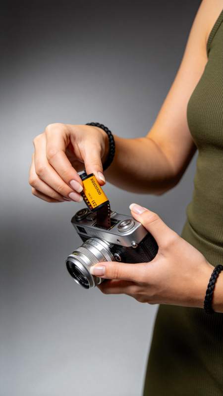 胶片相机换卷图片